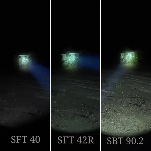 Convoy L21B flashlight with SFT42R LED, 3000 lumens brightness and approx. 1400 m range