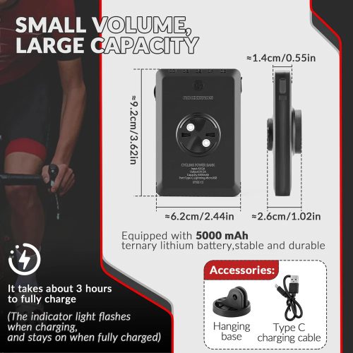 ROCKBROS JP008 Front Bike Light with Built-in Power Bank