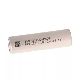   Molicel INR21700-P50B high-performance rechargeable li-ion battery with 5000 mAh capacity and 60A 