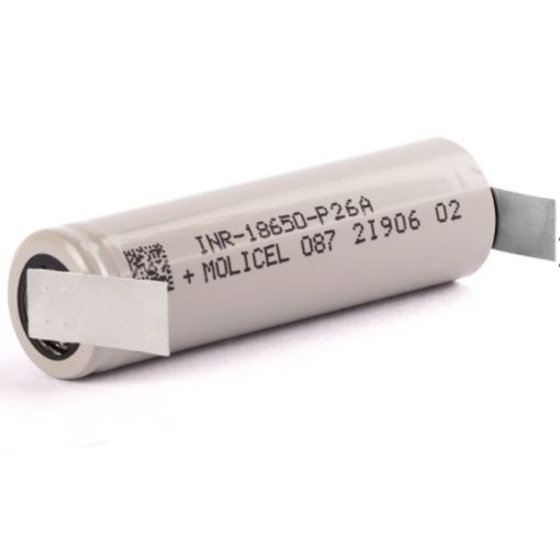 Molicel INR18650-P26A li ion battery with tabs