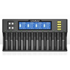   LiitoKala Lii-S12 12-Slot 18650 Battery charger For 20700 26650 21700 14500 10440 16340 1.2V 3.7V battery