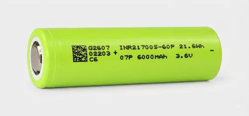 Linkdata 21700S-60P Battery Cell with 6000mAh Capacity and 60A Continuous Current - button top