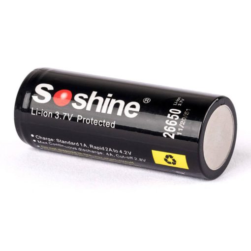 Soshine Li-ion 26650 Protected Battery 