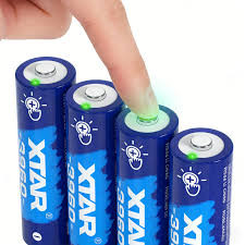 XTAR AA 1.5V 3960 Li-Ion 2500mAh with innovative touch battery level indicator and low battery indicator