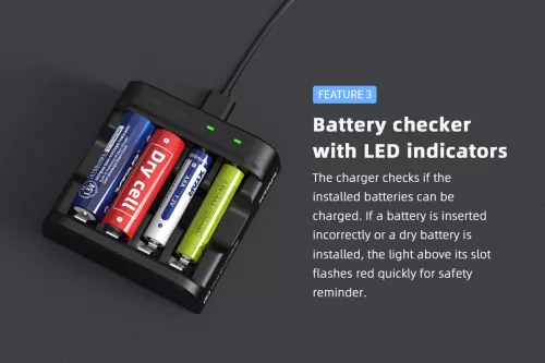 XTAR L4 Charger for 1,5V batteries
