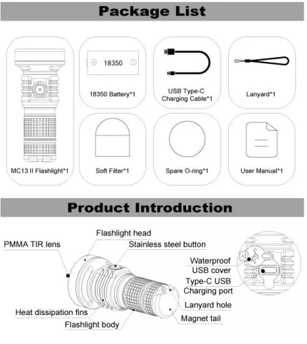 Manker MC13 II Ultra-Throw EDC LED Flashlight