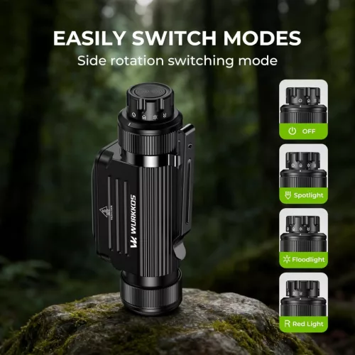  Wurkkos HD17 Powerful Headlamp, 2500 Lumens, 220m Beam Distance, Spotlight Floodlight & Red Light,Constant Current Driver＆ Simple UI 