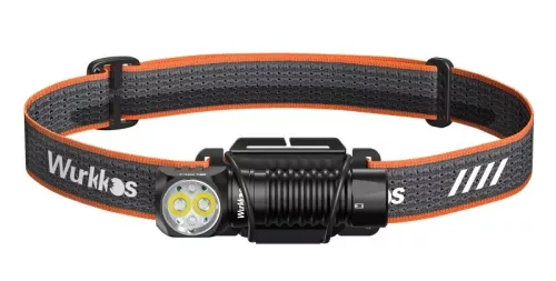 Wurkkos HD12 Mini Angle Light, White&Red Beam, USB C Rechargeable 14500/AA Headlamp ,with Simple UI/Adjustable Headband