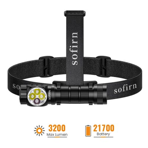  SOFIRN HS43 3200lm Headlamp with Red Light 660nm USB C Rechargeable Flashlight 