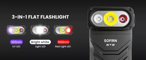  Sofirn ST2 Max-Performance 3-in-1 Flashlight Rotatable Work Light 