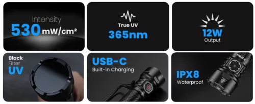  SOFIRN SR15UV 365nm Rechargeable Flashlight 