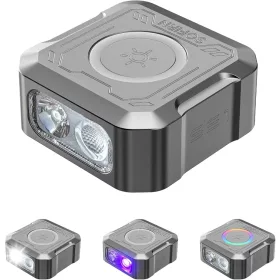    Sofirn SE1 Keychain Flashlight, 300 Lumens Small EDC Flashlight with UV Light & RGB, Rechargeable Mini Light with Magnetic Base, Waterproof Pocket Flashlight for Everyday Carry (Grey) 