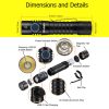 Wurkkos FC11C USB-C Rechargeable LED Flashlight 18650 1300lm LH351D with Magnetic Tail 2 Groups