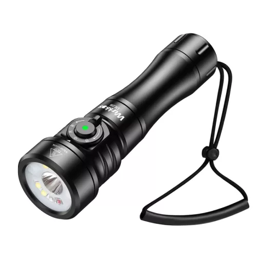 【New Release】Wurkkos DL08 3600lm Rechargeable Diving Light with Rotary Magnetic Switch 6500K Underwater Torch IP68