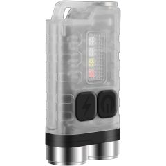   BORUiT V3 LED Keychain Portable Flashlight Work Light Type-C Rechargeable Mini Torch with Magnet UV Camping Pocket Lantern