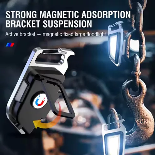  Boruit YHX-0209 Multi function COB Keychain flashlight+Bottle opener