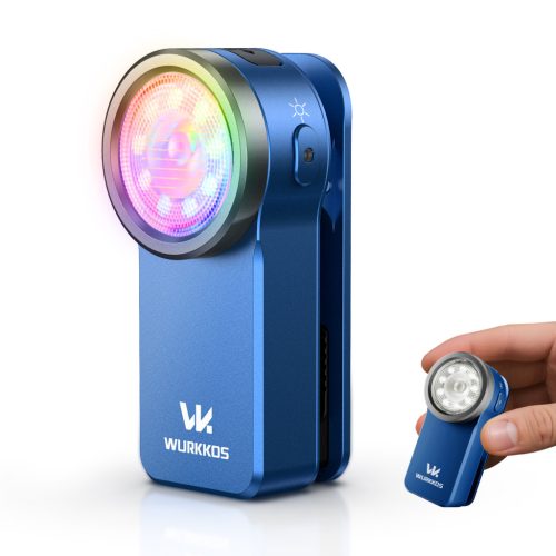 Wurkkos HD03 Rechargeable Flashlights EDC Clip-on Light, Bright 680 Lumens Pocket Flashlight - Blue