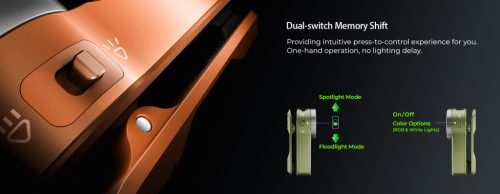 Wurkkos HD03 Rechargeable Flashlights EDC Clip-on Light, Bright 680 Lumens Pocket Flashlight - Blue