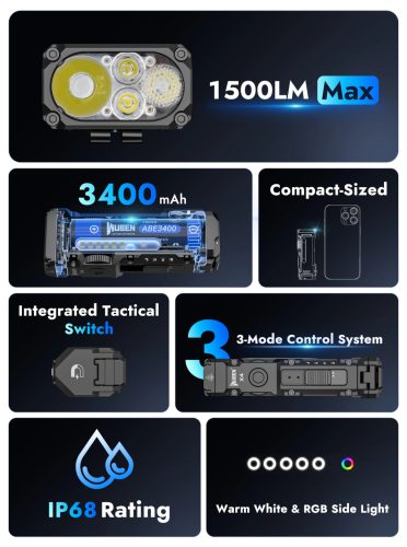 Wuben X4 Flashlight, black