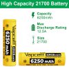  Vapcell F63 21700 6250mah li-ion battery