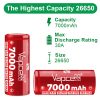 Vapcell 26650 7000mah K70 li-ion battery