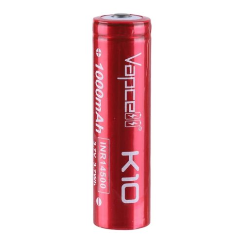 Vapcell K10 INR14500 1000mAh 8A rechargeable Li-ion battery BUTTON TOP