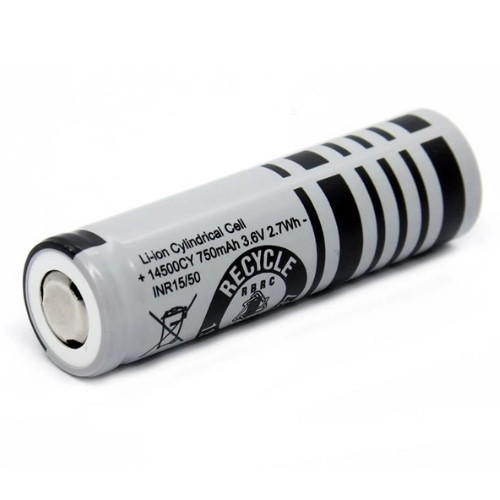 HighPower 14500cy 750mAh AA size 3.6V rechargeable Li-ion battery