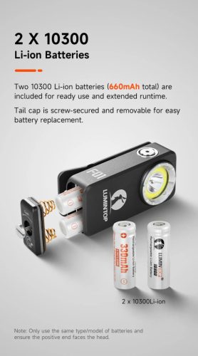 Lumintop F01 EDC flashlight with up to 1200 lumens and 182-meter range