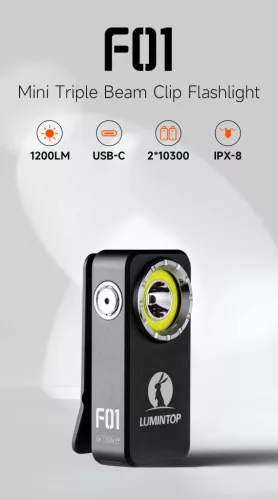 Lumintop F01 EDC flashlight with up to 1200 lumens and 182-meter range -green