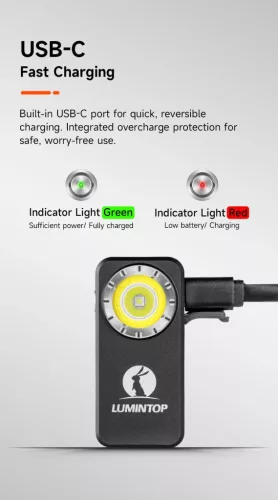Lumintop F01 EDC flashlight with up to 1200 lumens and 182-meter range -green