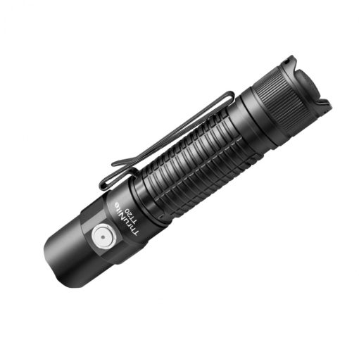 ThruNite TT20 2526 Lumens USB C Rechargeable Dual-Switch Handheld Tactical Flashlights with 258 Meters Beam Distance, Powered by 5000mAh 21700 Battery - Black CW